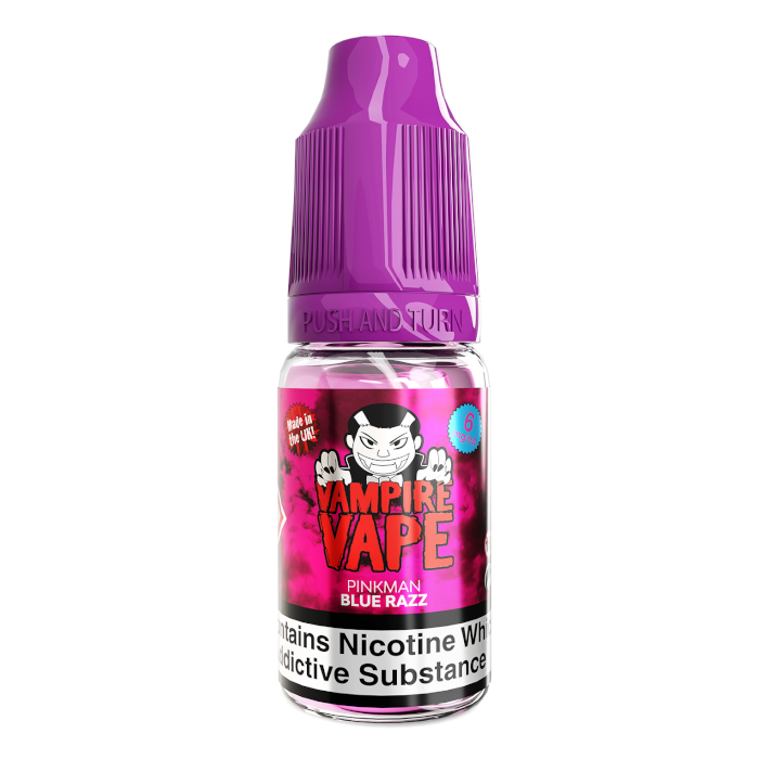 Pinkman Blue Razz 10ml E-Liquid 6 mg nicotine available from vapebrothers.co.uk