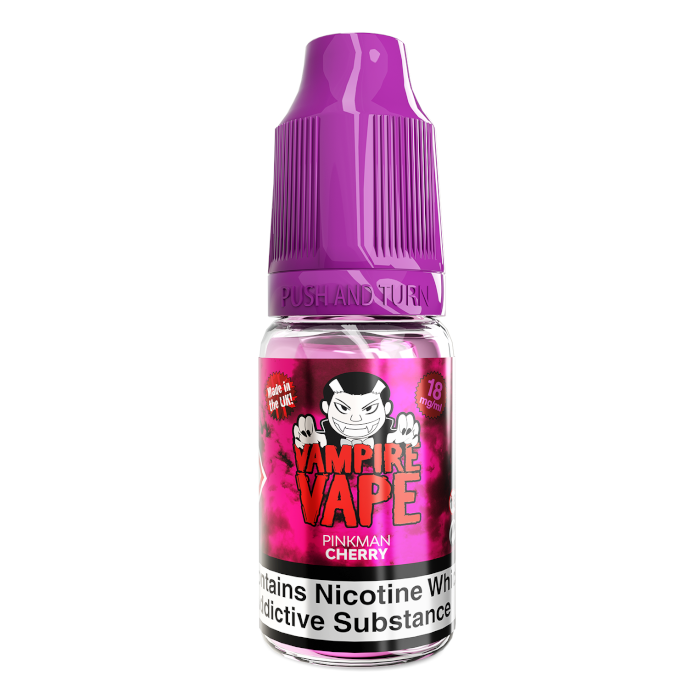 Pinkman Cherry 10ml E-Liquid 18 mg nicotine available from vapebrothers.co.uk