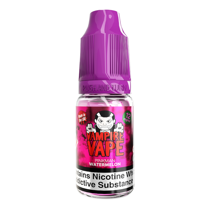 Pinkman Watermelon 10ml E-Liquid 12 mg nicotine available from vapebrothers.co.uk