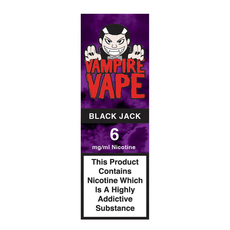 Black Jack 10ml E-Liquid 6 mg  nicotine available from vapebrothers.co.uk