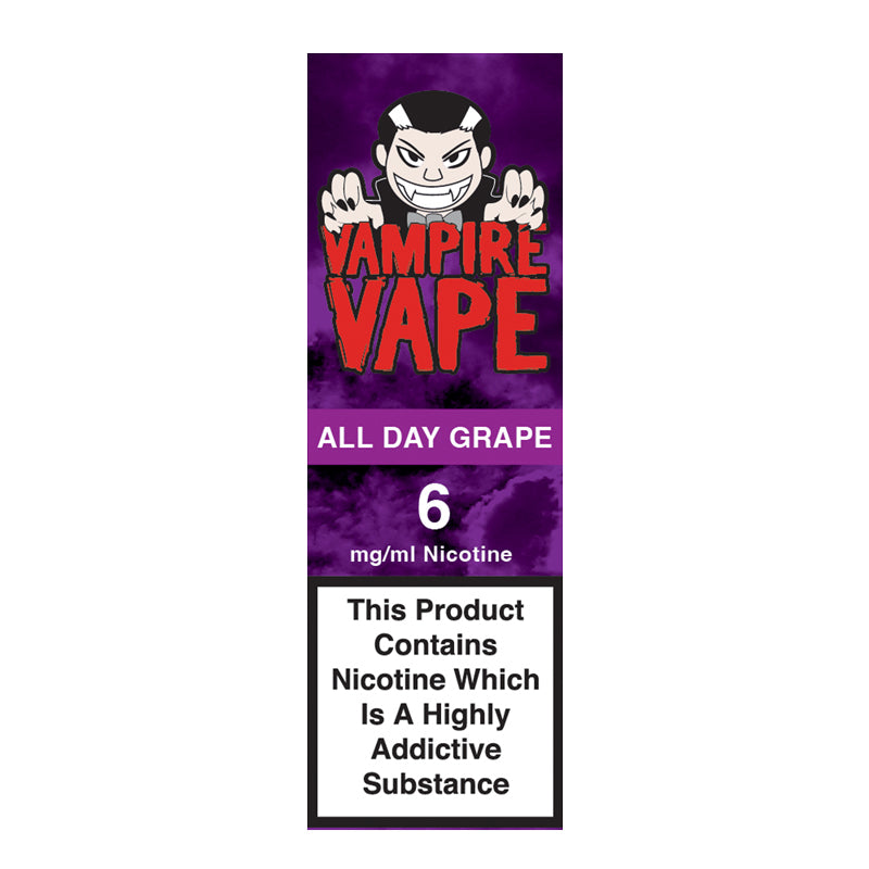 All Day Grape 10ml E-Liquid 6 mg  nicotine available from vapebrothers.co.uk