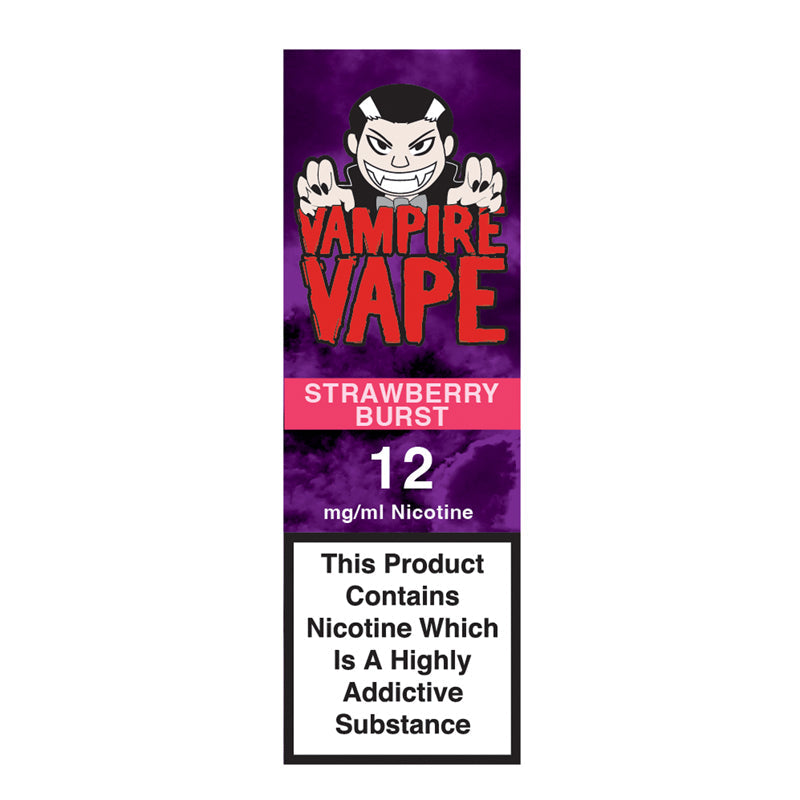 Strawberry Burst 10ml E-Liquid 12 mg nicotine available from vapebrothers.co.uk