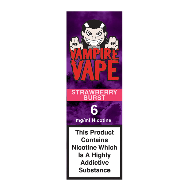 Strawberry Burst 10ml E-Liquid 6 mg  nicotine available from vapebrothers.co.uk