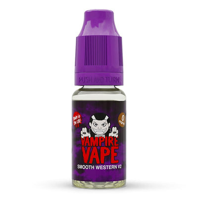 Smooth Western V2 10ml E-Liquid zero nicotine available from vapebrothers.co.uk
