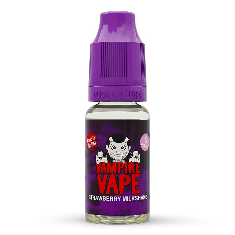 Strawberry Milkshake 10ml E-Liquid zero nicotine available from vapebrothers.co.uk