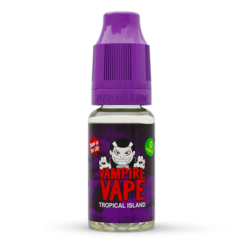 Tropical Island 10ml E-Liquid zero nicotine available from vapebrothers.co.uk